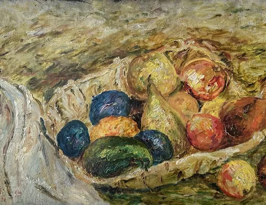 Nature morte aux fruits et au drapé 